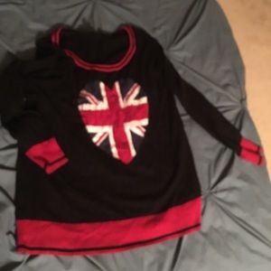 Torrid British flag sweater